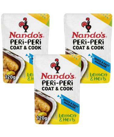 Peri Peri Marinade Bundle With Nando's Coat 'n Cook Lemon & Herb Peri Peri Marinade 120g (3 Pack)