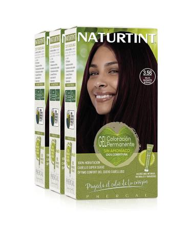 Natureint Biobased |Hair color oohne ammoniak |3.56 intensely shining red |High proportion of natural ingredients3 pack |510 ml 3.56.Intensely bright red 170 ml (3 pack)
