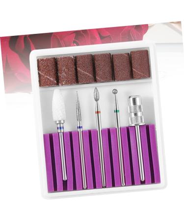POPETPOP 3 Sets Nail Grinding Head Faux Nails Artificial Nails Nail Drill Bits Electric Manicure Nail File Beginner Kit Manicure Drill Bits Nail Drill Tool Exfoliating Manicure Tools Purple 6.5x5.5cmx3pcs Purplex3pcs - Buy Online on SooperMarket.com