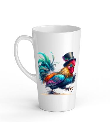 White Ceramic Kids Chicken Mug - Large 483 ml Perfect for Hot Chocolate or Milk Fun and Easy to Use