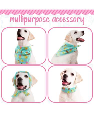SCIROKKO Hawaii Dog Bandanas 3 Pack - Cute Fruit Print Scarf Bibs for Pets | Summer Pet Accessories for Dogs Cats - Ice Cream Strawberry Watermelon - Buy Online on SooperMarket.com