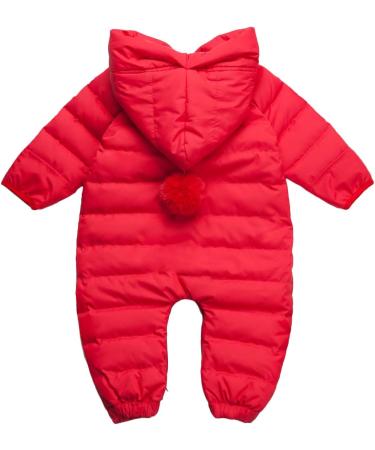Famuka Baby Winter Warm Down Snowsuit Hooded Puffer Outwear Red 12-18 Months - Buy Online on SooperMarket.com