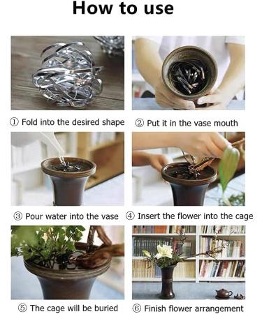 Eggone DIY Flower Frog Floral Cage Vase Filler - Twistable Ikebana Arrangement Tool for Home Decor (Black) - Buy Online on SooperMarket.com