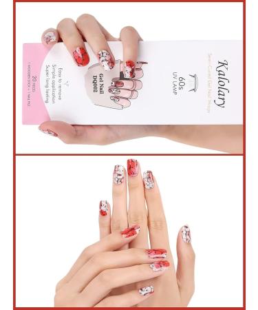 Kalolary Halloween Gel Nail Polish Stickers 20PCS Nail Adhesive Wrap Full Wraps Gel Nail Strips with Nail File and Stick for Halloween Nail Art Decor (UV/LED Lamp Required) (A) - Buy Online on SooperMarket.com