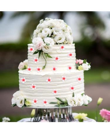 Hpory Edible Flower Cupcake Toppers 100 Pcs Cherry Blossoms Cake Topper Glutinous Rice Paper Happy Birthday Cake Toppers Flowers Cake Decorations for Birthday Wedding Celebration Party - Buy Online on SooperMarket.com