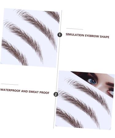 4pcs Eyebrow Stickers Waterproof Makeup Peel off Brow 6d Hair-like Eyebrows Stickers Transport Tool 21x15cm Brown - Buy Online on SooperMarket.com