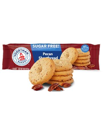 Voortman Bakery Sugar Free Pecan Shortbread Cookies 8 oz (Pack of 4) - Real Pecans, No Artificial Colors, 20% Less Net Carbs - Buy Online on SooperMarket.com