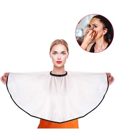 Professional White Make-Up Cape for Beauticians - Short Work Coat & Hair Shampoo Scarf | 1 Piece - Buy Online on SooperMarket.com