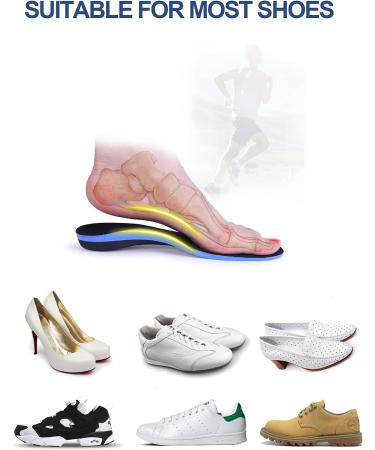 Orthotic Insoles for Plantar Fasciitis & Arch Support | Women 9-10/Men 7-8 | Shoe Inserts for Flat Feet & Foot Pain - Buy Online on SooperMarket.com