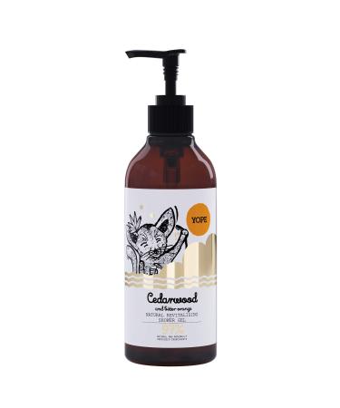 Yope natural shower gel cedar and bitter orange regenerate moisturizing 97% from natural ingredients 400 ml cedarwood bitter orange