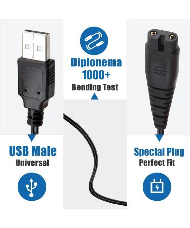 1.5M USB Charger Cable for Shaver | Compatible with Hatteker RFC & RSCX Series | Portable & Durable Beard Trimmer Chargers - Buy Online on SooperMarket.com