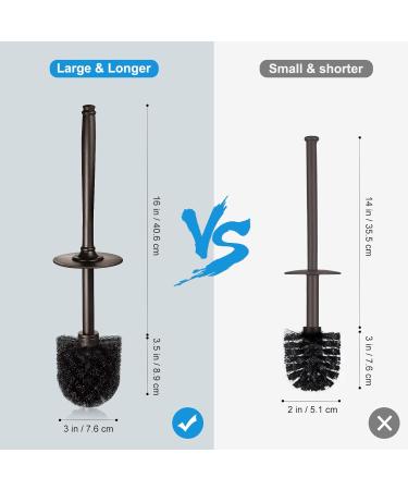 Toilet Bowl Brush Holder Set: 2 Pack Modern Deep Cleaning Bathroom Toilet Scrubber with Caddy for rv - Rim Decorative Accessories Cleaner Brushes for Toilet - Bronze A-bronze - Buy Online on SooperMarket.com