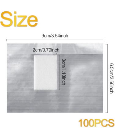 Sularpek 100 Pcs Foil Nail Wraps with Pre-attached Cotton Pads - Nail Foil Aluminium Remover for Gel Nails - Manicure and Pedicure Nail Art Cleaner - Buy Online on SooperMarket.com