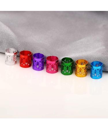 350 Pcs Dreadlocks Metal Hair Cuffs - 7 Colors Adjustable Braid Accessories for Stunning Hairstyles - Buy Online on SooperMarket.com