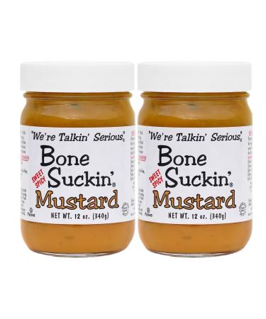 Bone Suckin' Sweet Spicy Mustard 12oz (Pack of 2) 12 Ounce (Pack of 2)