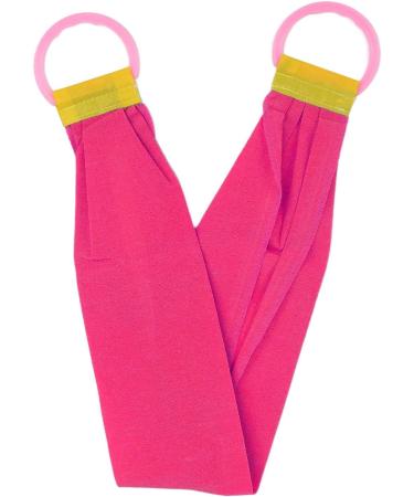 Exfoliating Bath Washcloth - Deep Cleansing Back Scrubber for Men & Women | Long Shower Scrubber with Handles (Pink) - International Shipping Available - Buy Online on SooperMarket.com