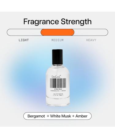 DedCool Eau de Parfum (Xtra Milk - 1.7 fl oz) with Notes of Bergamot White Musk Amber Clean Perfume for Men & Women Long Lasting Luxury Fragrance Non-Toxic Genderless Vegan Fragrance For All - Buy Online on SooperMarket.com
