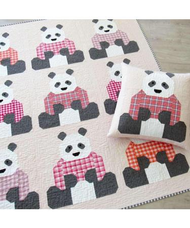 Elizabeth Hartman Pandas in Sweaters Pattern - DIY Quilt Kit - Buy Online on SooperMarket.com