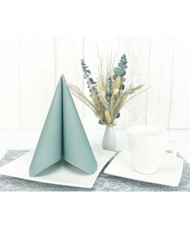 50 APARTina Eucalyptus Green Airlaid Napkins - Fabric-like 33x33 cm | Premium International Shipping - Buy Online on SooperMarket.com