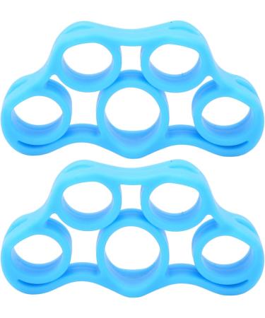 Finger Strength Trainer 2pcs Portable Environmentally Friendly Finger Movement Enhance Finger Grip Finger Strengthener for Recovery for Elderly Light Blue 6.6lb - Buy Online on SooperMarket.com