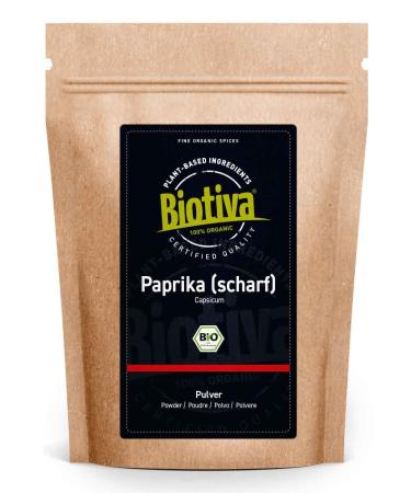 Paprika sharply ground 250g - paprika powder - intensively highly aromatic - gourmet and connoisseur - bottled and controlled in Germany - Biotiva