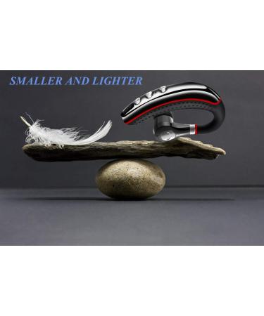 Bluetooth Headset V5.0 - Noise Canceling Mic, Ultralight Business Earpiece for Cell Phone, Sweatproof Headset for Driving/Trucker/Office - Red - Buy Online on SooperMarket.com