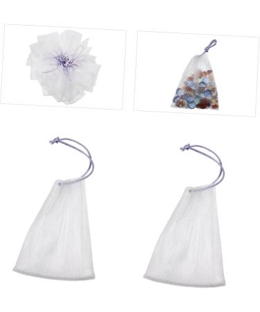 MUSISALY 80 Pcs Soap Bag Soap Net Foaming Net Face Scrubber Facial Cleaning Soap Bag Sulphur Soap Nylon - Buy Online on SooperMarket.com