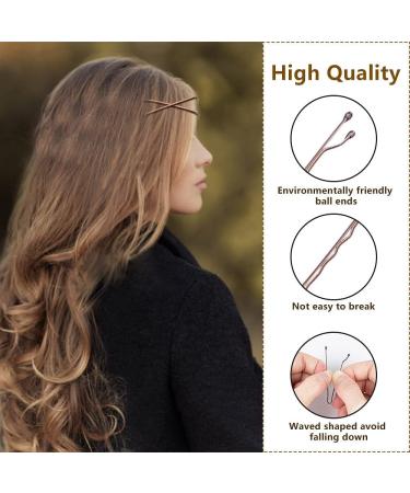 MORGLES 120 pcs Brown Bobby Pins for Women | 5 cm/2 Inches Hair Grips with Storage Box - Buy Online on SooperMarket.com