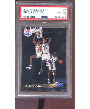 1992-93 Upper Deck Shaquille O'Neal Draft Pick #1 ROOKIE RC PSA 8 Graded Basketball Card NBA Shaq ONeal 1992 1993 92 93