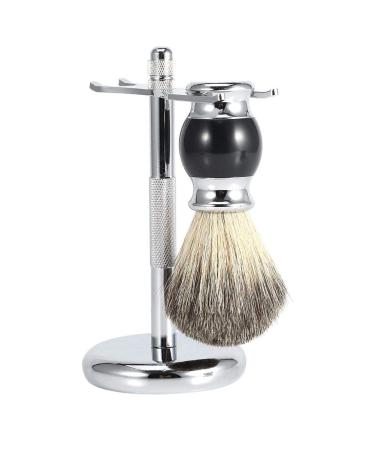 Men's Professional Shaving Kit with Stand, Brush, Soap Mug, and Travel Case - Beard Grooming Set for Mustache Care - Buy Online on SooperMarket.com