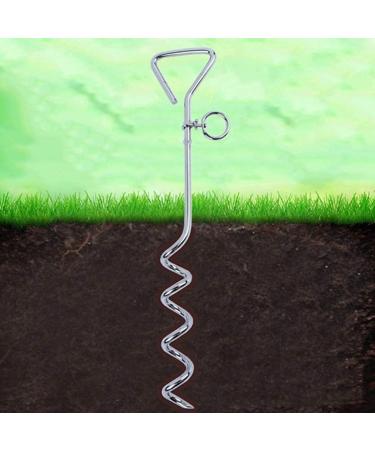 Dog Stake Metal Pet Stake Spiral Tie-Out Pet Supply Tether Dog Leash Anchor Stakes with Spiral Shape Suitable for Outdoor Yard and Camping Small Medium and Large Pets Stake-Out Spike Dog tie out - Buy Online on SooperMarket.com