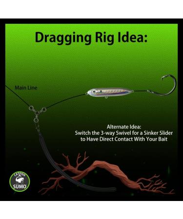 Slip Stick Dragging Weights 2oz 5-Pack - Curved Flexible Sinkers for Trolling, Drift, Bottom Bouncing - Buy Online on SooperMarket.com