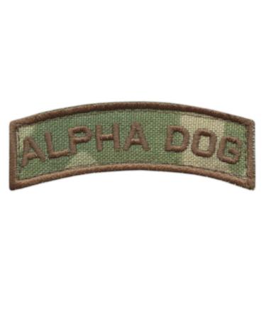 Alpha Dog Shoulder Tab Multicam OCP US Army Military Morale Tactical Fastener Patch