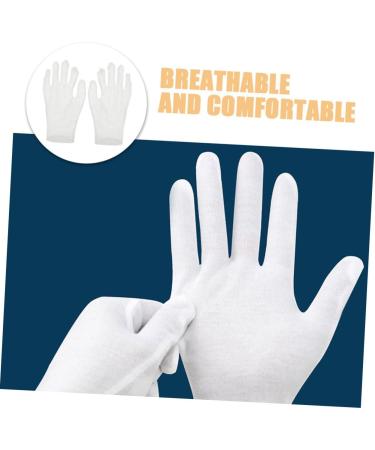 PLAFOPE 12 Pairs Moisturizing Gloves Work Gloves Working Gloves Moisturizing Overnight Gloves Cotton White - Buy Online on SooperMarket.com