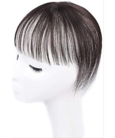 100% Real Human Hair Mini Fringe 3D Clip in Air Bangs Topper Cover fof Women Natural Looking One Piece Clip in Fringe Air Bangs Hair Extensions/909