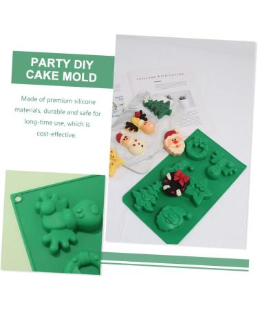 Abaodam 2pcs Christmas Cake Mold Silicone Chocolate Molds Mini Marshmallows for Hot Chocolate DIY Cake Mold - Buy Online on SooperMarket.com