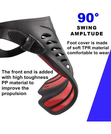 Diving Fins Snorkeling Gear | Swim Fins Open Adjustable for Adults, Men, Women, Children | Swim Flippers S/M (Adult US Size 4.5-8.5) - Pink - Buy Online on SooperMarket.com