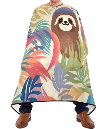 Kigai Sloth Palm Barber Cape | Professional Waterproof Hair Cutting Cape for Men & Women | Adjustable Snap Closure Hairdressing Cape - Buy Online on SooperMarket.com