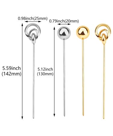 8 Pcs Vintage Metal Hair Sticks - Chinese Hair Jewelry Accessories for Long Hair Women - Buy Online on SooperMarket.com