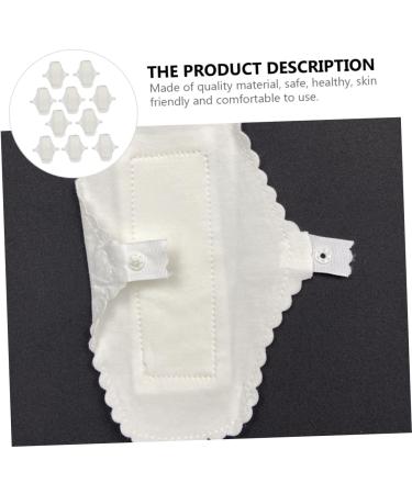 Healeved 10pcs Washable Menstrual Cloth Panties - Ultra Thin Menstrual Panty Liners for Women - White Cotton Napkin Bamboo Fabric Tape - Buy Online on SooperMarket.com