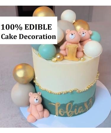 jncakes 3 Teddy Bears set cake topper 100% EDIBLE personalised name - Buy Online on SooperMarket.com