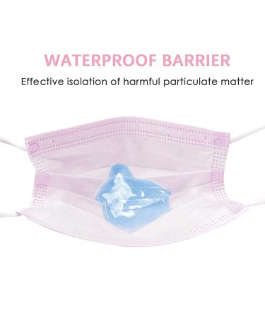 CB-Beautiful 100 Pcs Pink Disposable 3 Ply Earloop Face Masks for Adults - Buy Online on SooperMarket.com