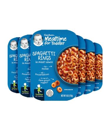 Gerber Spaghetti Rings in Meat Sauce, 6 Ounce (Pack of 6)