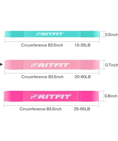 RitFit Pull Up Assist Band - Premium Resistance Band for Pull Up Assistance & Resistance Training | #9 Pink (20-60 lbs) - Perfect for Stretching & Powerlifting - Buy Online on SooperMarket.com