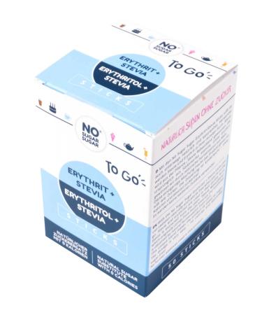 NoSugarSugar Erythritol+Stevia Sticks (50 x 4g Sticks 200g) sugar substitute calorie-free pack of 3 (3 x 200 g)