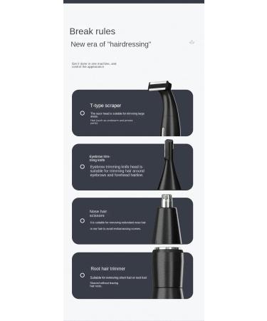 GeRRiT 4-in-1 Electric Shaver for Men & Women - Multifunction Eyebrow Trimmer Nose Hair Trimmer Epilator (Black) - International Shipping Available - Buy Online on SooperMarket.com