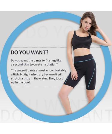 GoldFin Women Neoprene 2mm Wetsuit Shorts - Blue Stripe, 3X-Large | Ideal for Water Aerobics, Surfing, Diving, Swimming, Boating - Buy Online on SooperMarket.com