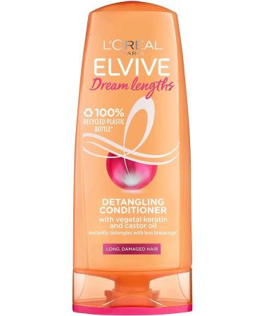 L'Oreal Paris Elvive Dream Lengths Shampoo and Conditioner Set - Nourishing Treatment with Castor Oil for Long Hair, Strengthens & Prevents Breakage - Buy Online on SooperMarket.com