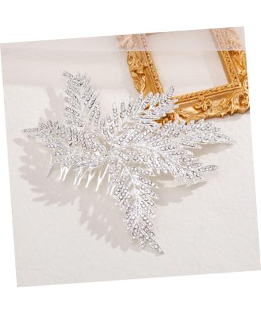 Mikinona Bridal Comb Insert Comb Flowers Decoration Silver Clips for Hair Wedding Ceremony Decorations Rhinestone Barrettes for Women Hair Bling Temperament Accessories Alloy Miss - Buy Online on SooperMarket.com