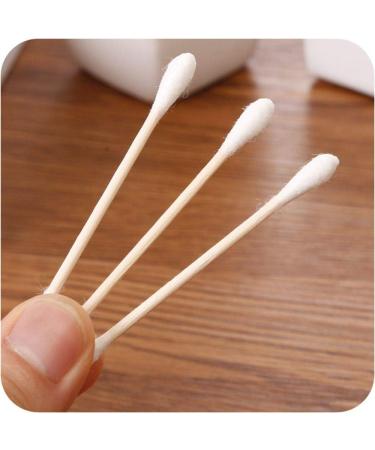 MoonyLI Bamboo & Cotton Disposable Cotton Swabs - Eco-Friendly 200 Count Wooden Ear Applicators - Buy Online on SooperMarket.com